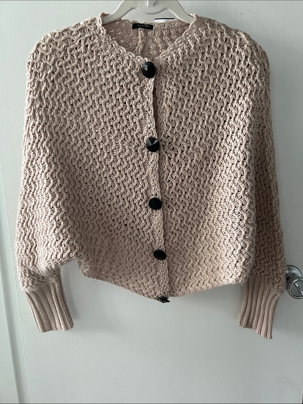 J.crew Textured Knit Button-Front Sweater Cardigan - Beige